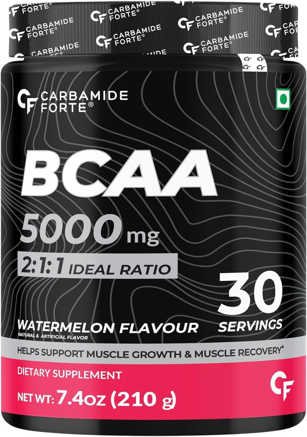 BCAA 5000mg Supplement for Men & Women 7g Serving with Ideal 2:1:1 Ratio | BCAA Powder for Muscle Growth & Muscle Recovery - Watermelon Flavour - 210g