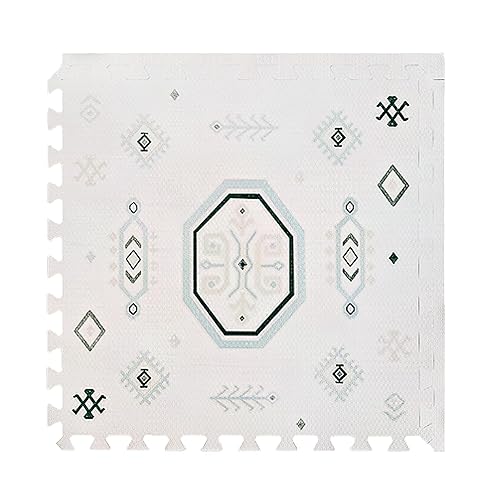 Miniatura 18 de Toddlekind Tapete de juego - Tapete de juego de espuma premium de 4 x 6 pies, 6 baldosas extra gruesas, tapete de rompecabezas de espuma para el