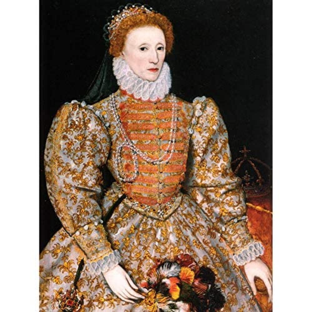 Anonymous Portrait Queen Elizabeth England Painting Unframed Wall Art Print Poster Home Decor Premium