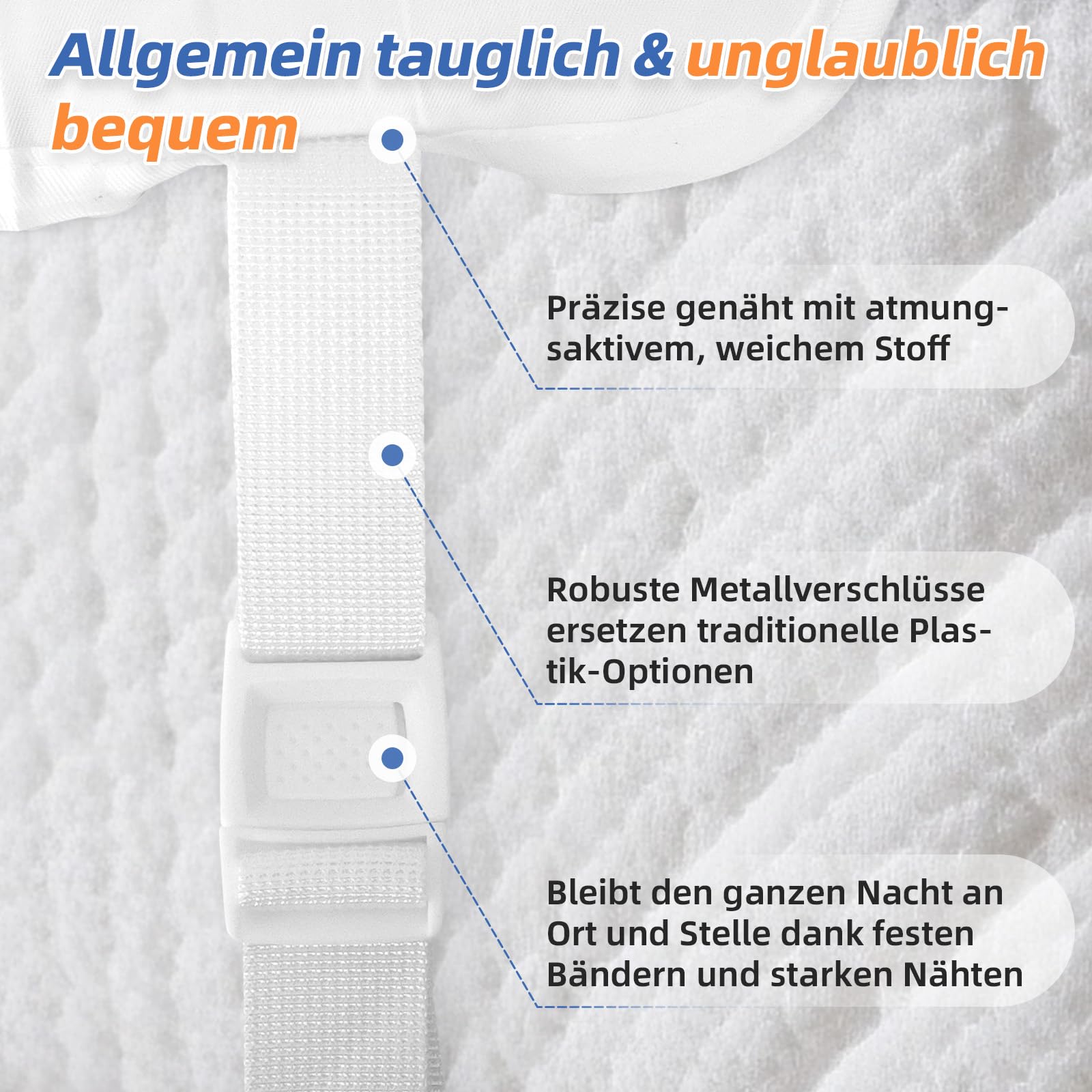 Kaempe Upgradierte Liebesbrücke für Matratzen 230cm, Rutschsicher Und Nahtloses Füllen Ritzenfüller Liebesbrücke für Matratzen, Matratzenverbinder für Paare & Familien, 5-Minuten-Montage