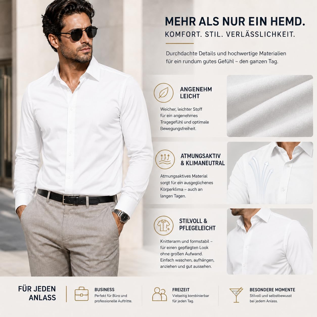RED BRIDGE Camicia da Uomo a Manica Lunga con Taglio Dritto, di Ottima qualità e vestibilità ottimale