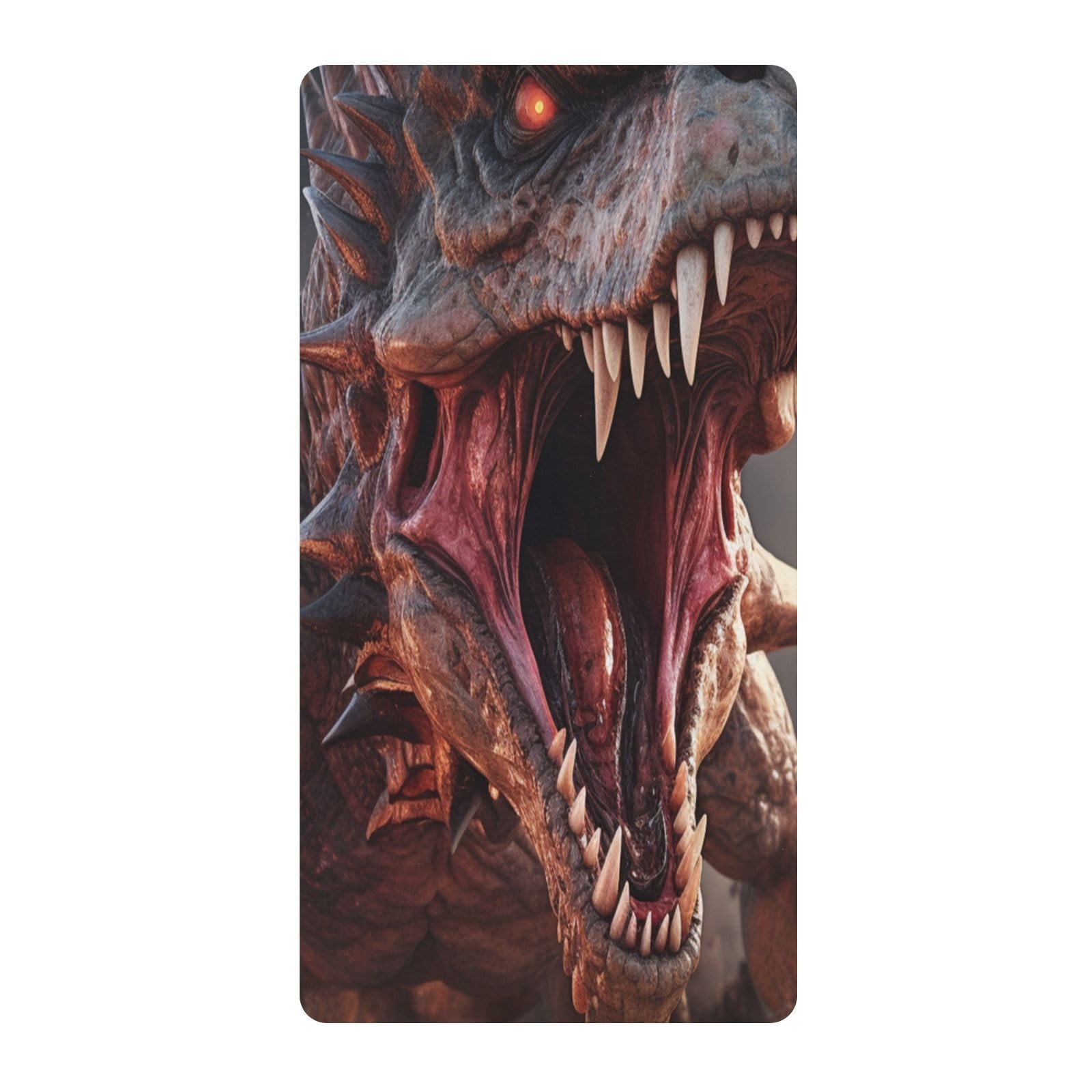 Cartoon Angry Fire Dinosaur Toddler Crib Sheet Soft Cotton Baby Play Sheets Fitted for Mattress Playard