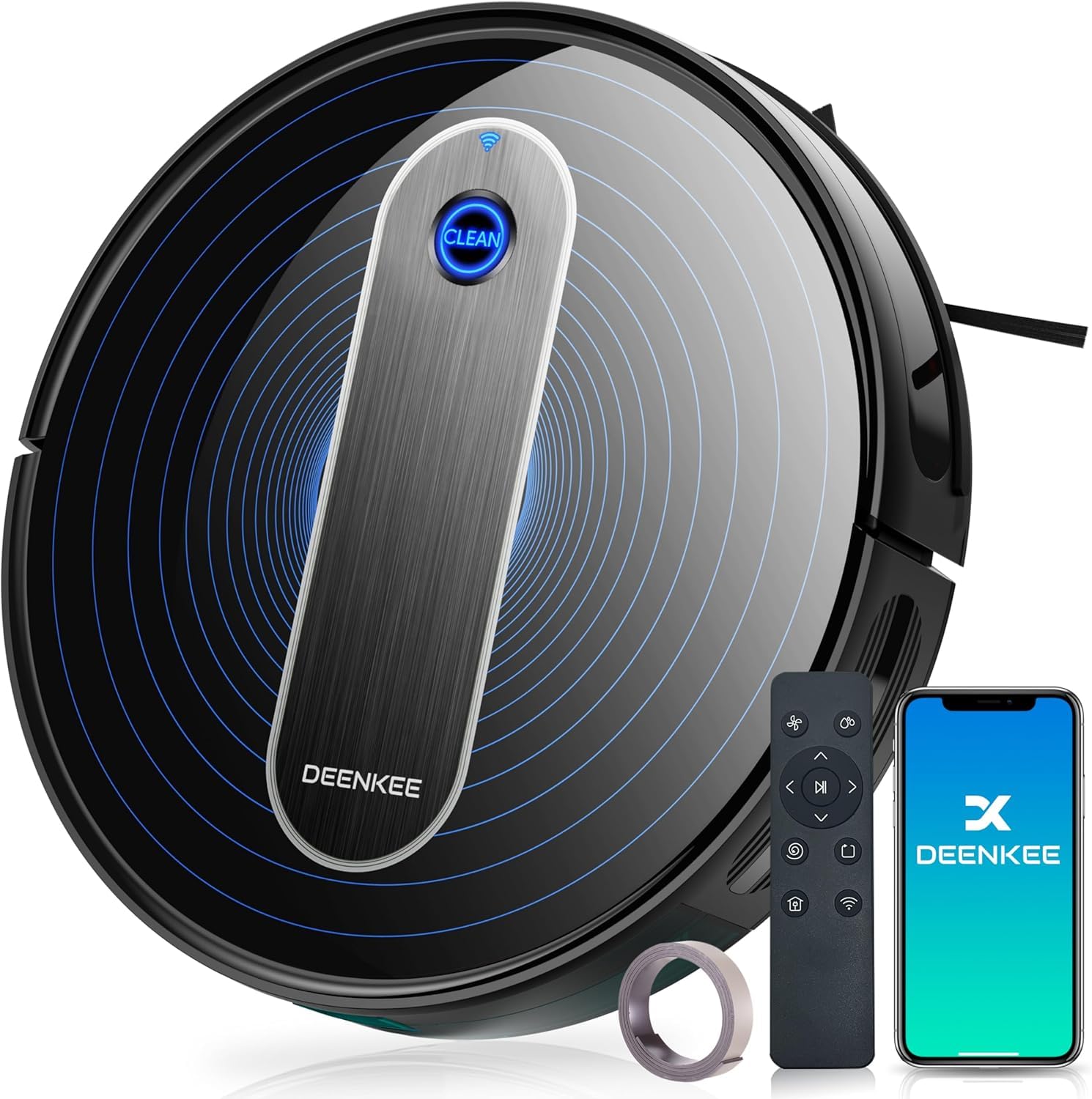 Deenkee3000Pa Robotic Vacuum Cleaner Strong Power