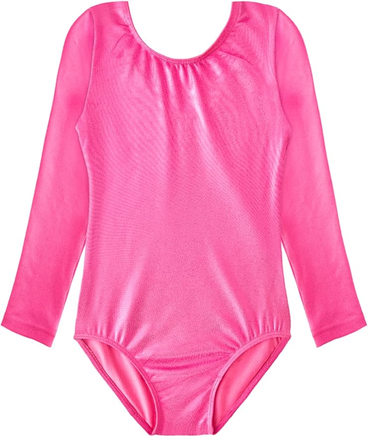 HOZIY Long Sleeve Leotards for Girls Gymnastics Kids Toddler Tumbling Outfits Floral Unicorn Galaxy Rainbow Stripe Pattern