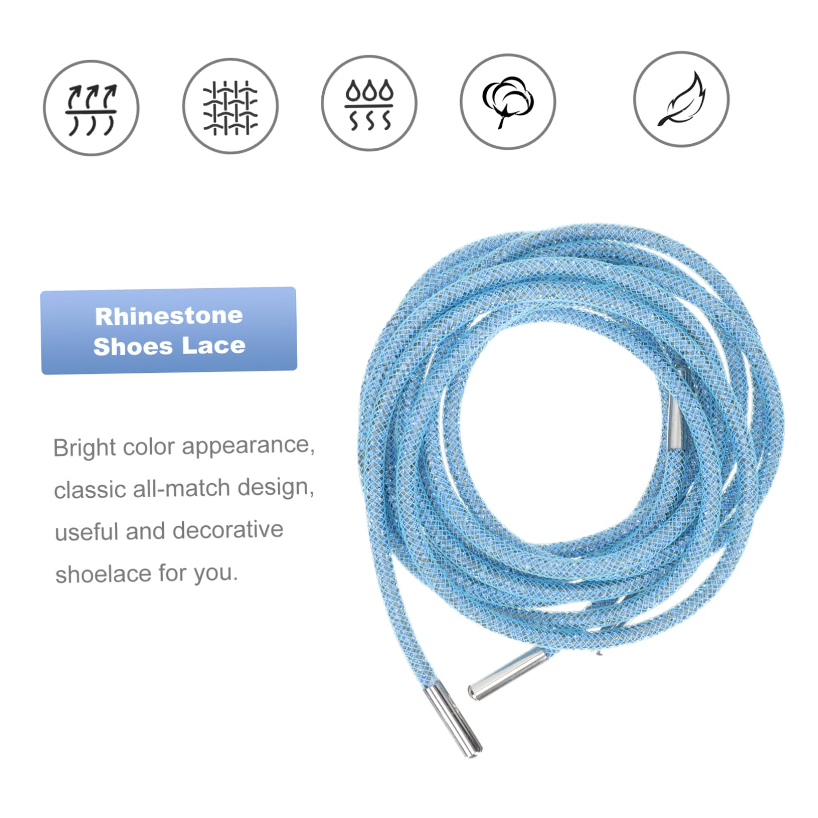 SOIMISS 4paires Lacets Ronds à Paillettes Décoration Brillante Pour Chaussures Pour Accessoiriser Vos Tenues
