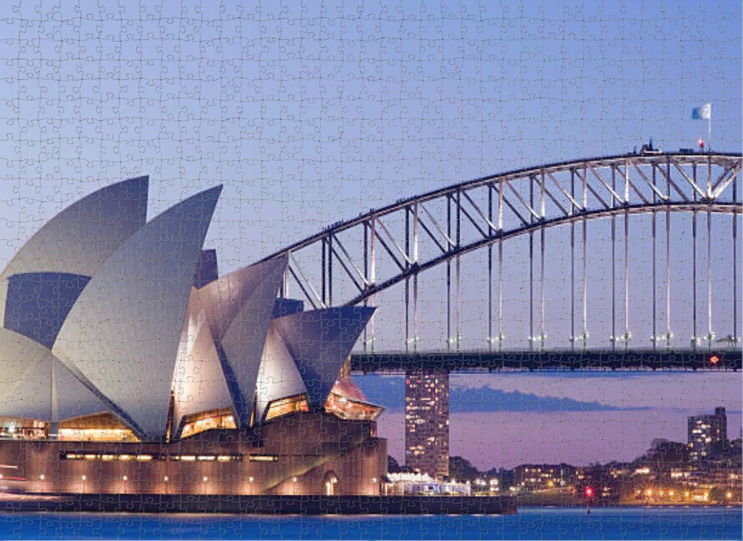 Sydney Opera House and Harbour Bridge Tin Sign 8x6 in – Australia City Landmark Metal Wall Decor