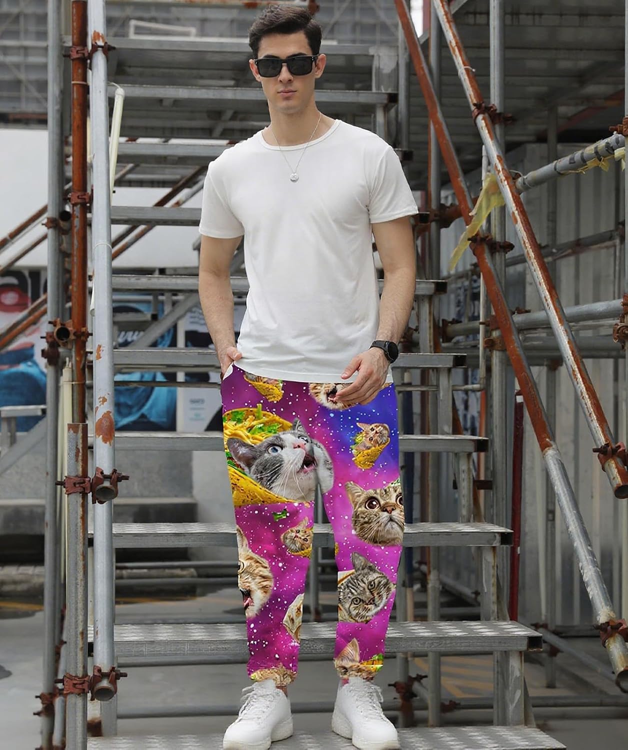 Goodstoworld Mens Cool Joggers Pants 3D Novelty Casual Sweatpants with Drawstring