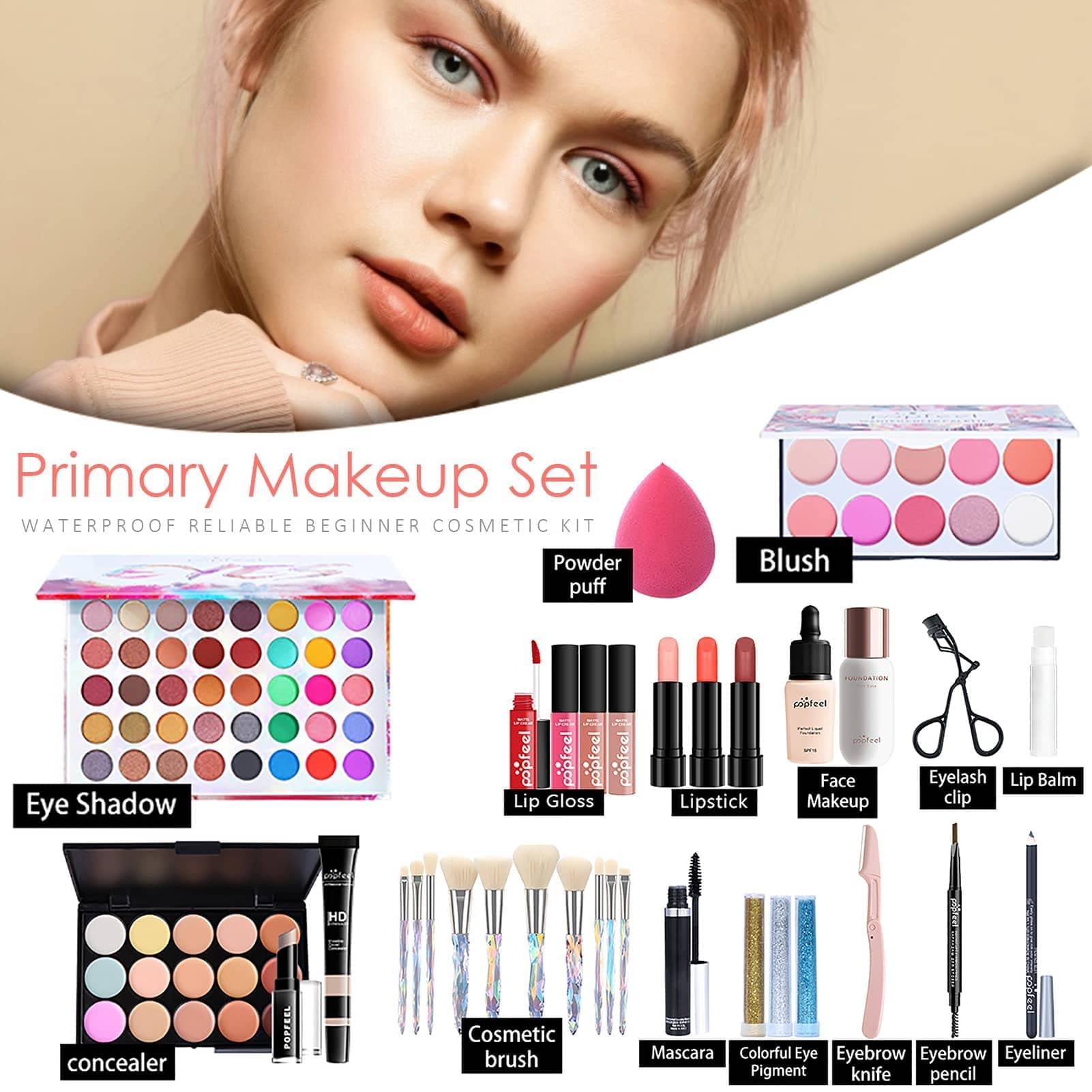 Amazon.co.jp: 35個の人気化粧品セット：口紅、メイクパレットを含む