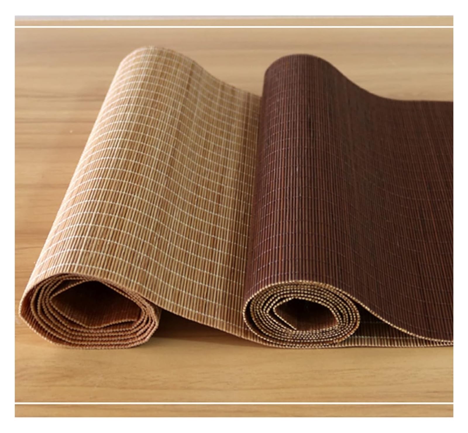 Chemin de Table en Bambou, Tapis en Bambou Marron, décoration de Table d'hôtel de Salon de thé, Sets de Table imperméables et isolants Thermiques(40 * 250cm)