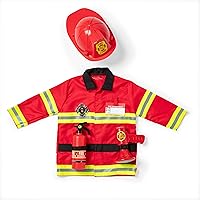 Melissa & Doug Fire Chief Role Play Costume - Realistic Kids Dress-Up Set with Jacket, Helmet & Accessories for Ages 3-5