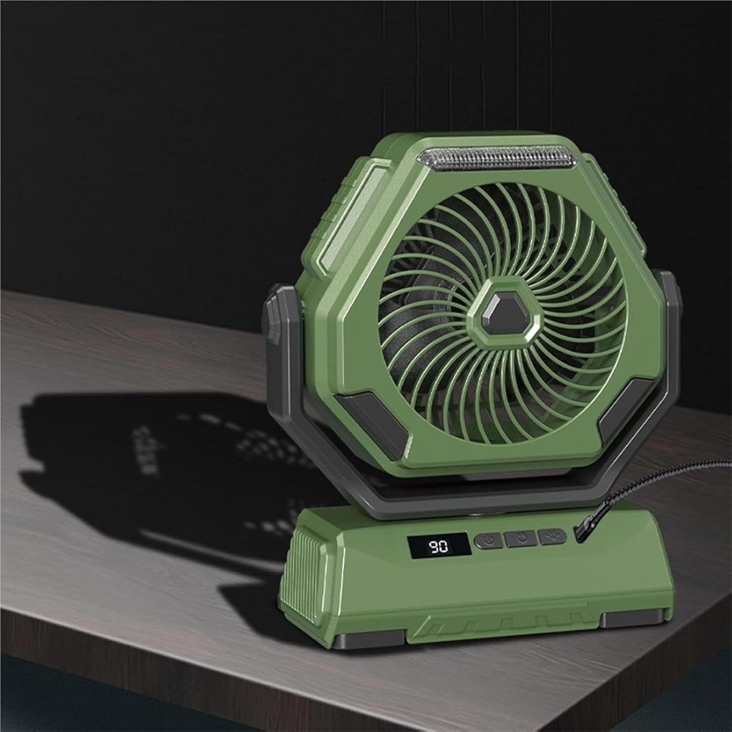 Outdoor Fan with LED Light, Lightweight Tent, Energy-Efficient USB, Battery Operated