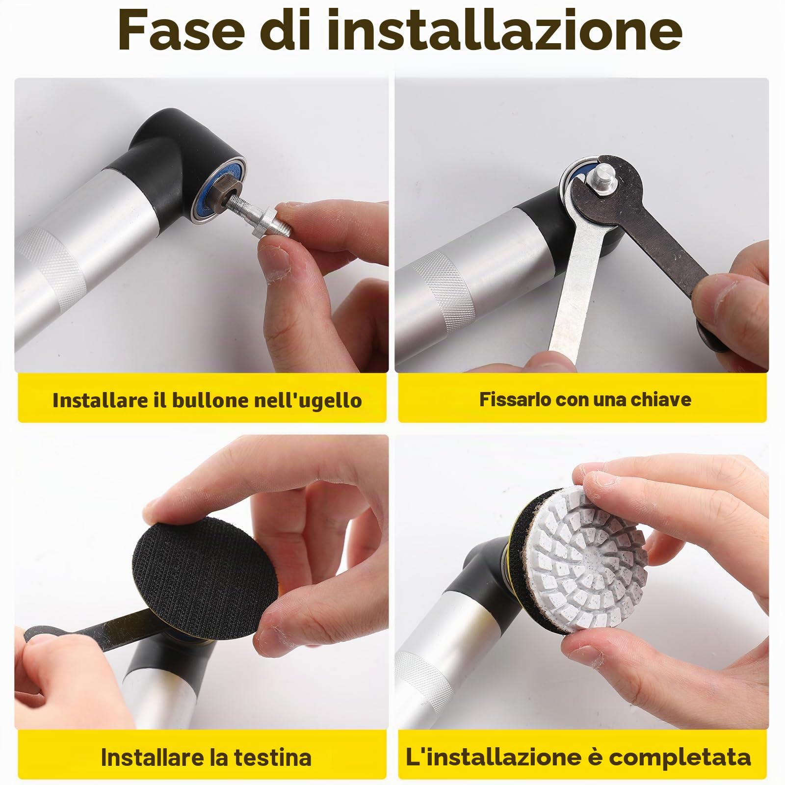 Smerigliatrice diritta professionale 350 W, levigatrice lucidatrice per piastrelle, elettrico a 6 velocità 15000 giri/min, pinza Ø3 mm