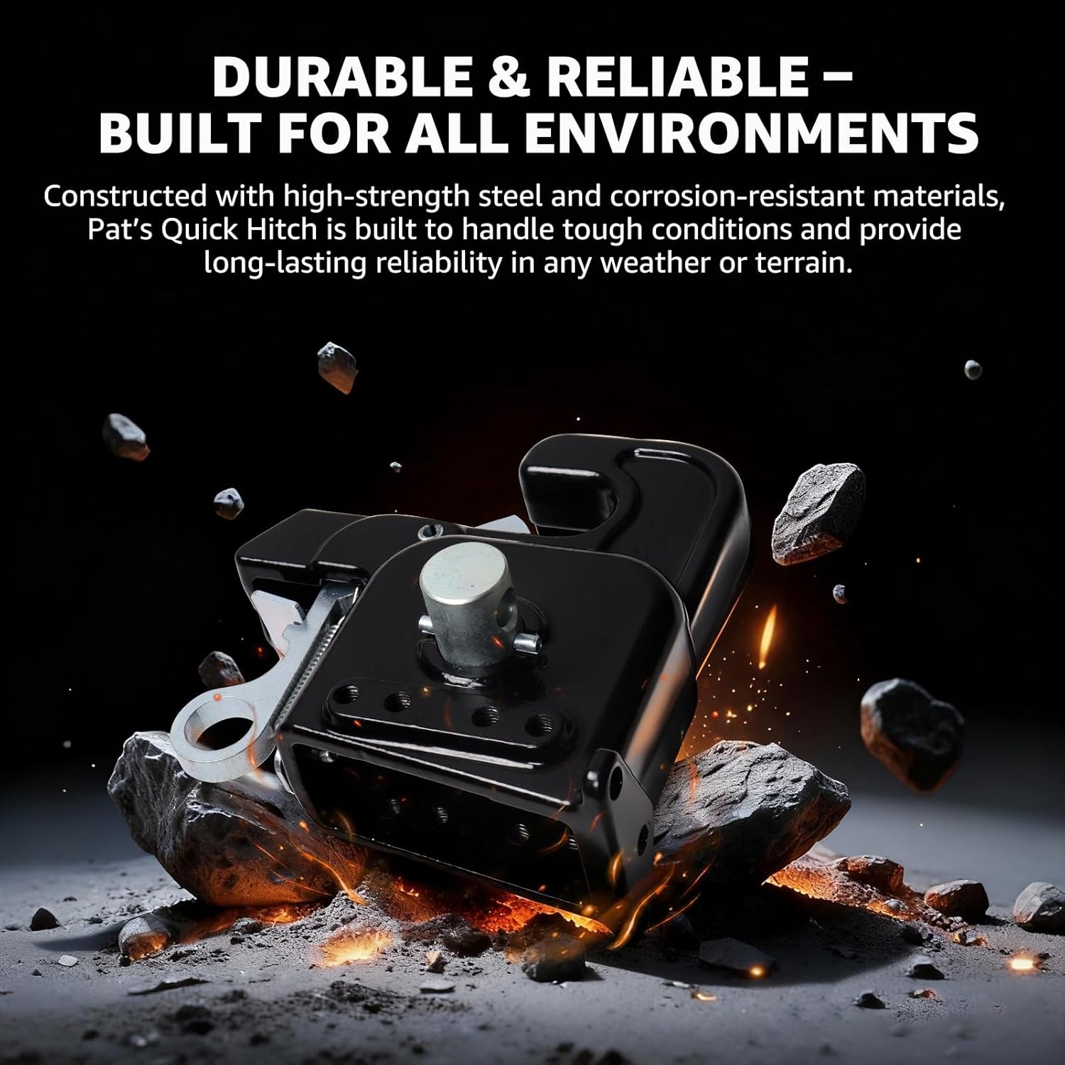 BESTOOL Pat's Easy Change Quick Hitch for Category 1 Tractors – 3-Point Hitch Adapter with Stabilizer Bar, Quick Attach for Tractor Implements, Heavy-Duty Steel, Easy Install