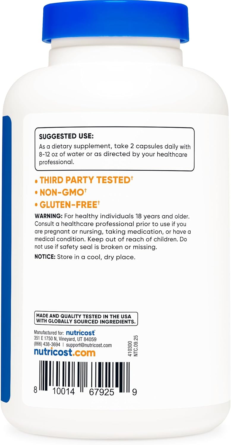 Nutricost Glucosamine Sulfate 1500mg, 240 Capsules - 750mg Per Capsule, Gluten Free, Non-GMO - Image 4