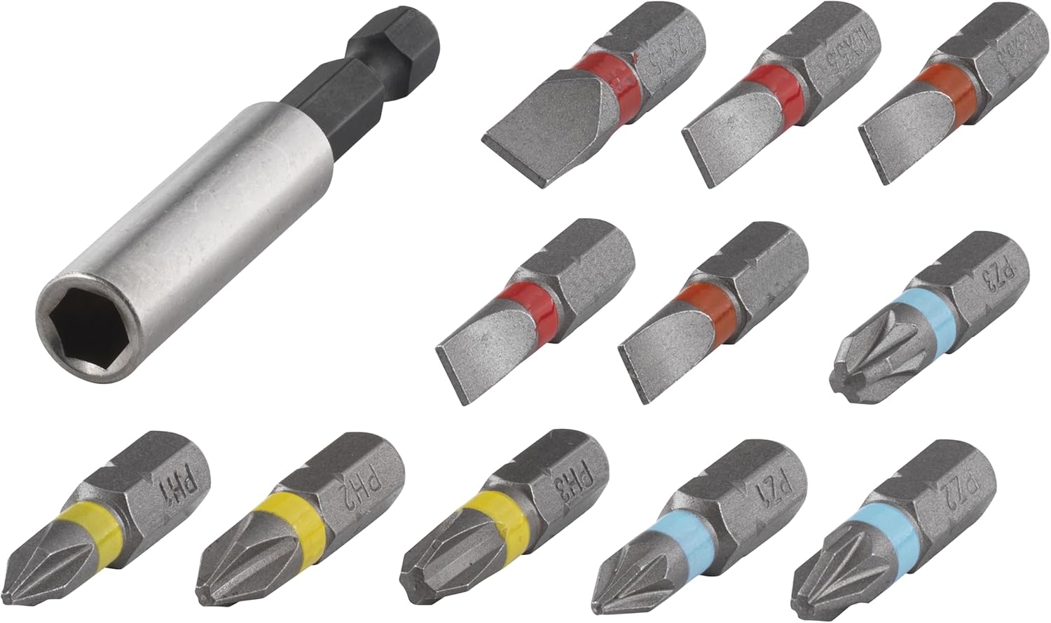 Wolfcraft 2445000 Bit Set Assorted Solid (12 Pieces)