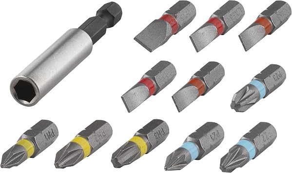 Wolfcraft 2445000 Bit Set Assorted Solid 12 Pieces