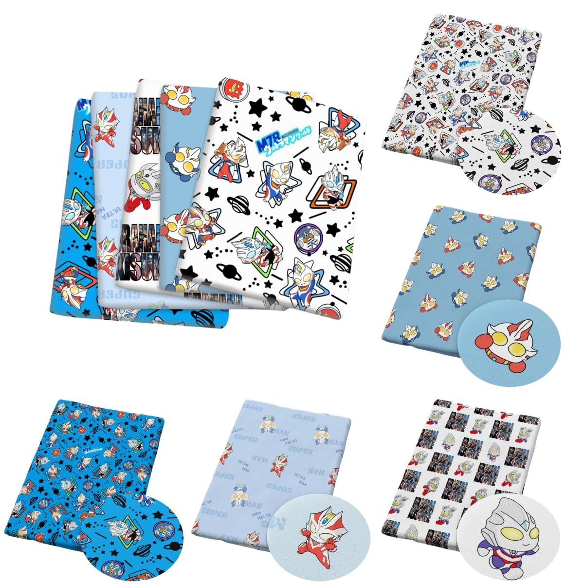 Amazon.co.jp: ウルトラマン 生地 和柄 布 プリント生地 パッチワーク  