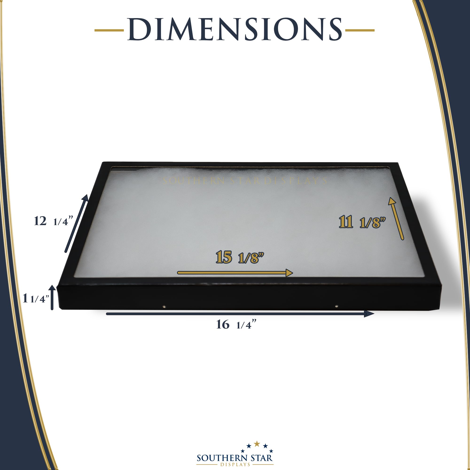 2 Pack of 12 x 16 x 1 1/4 Riker Display Cases for Collectibles Jewelry Arrowheads Coins