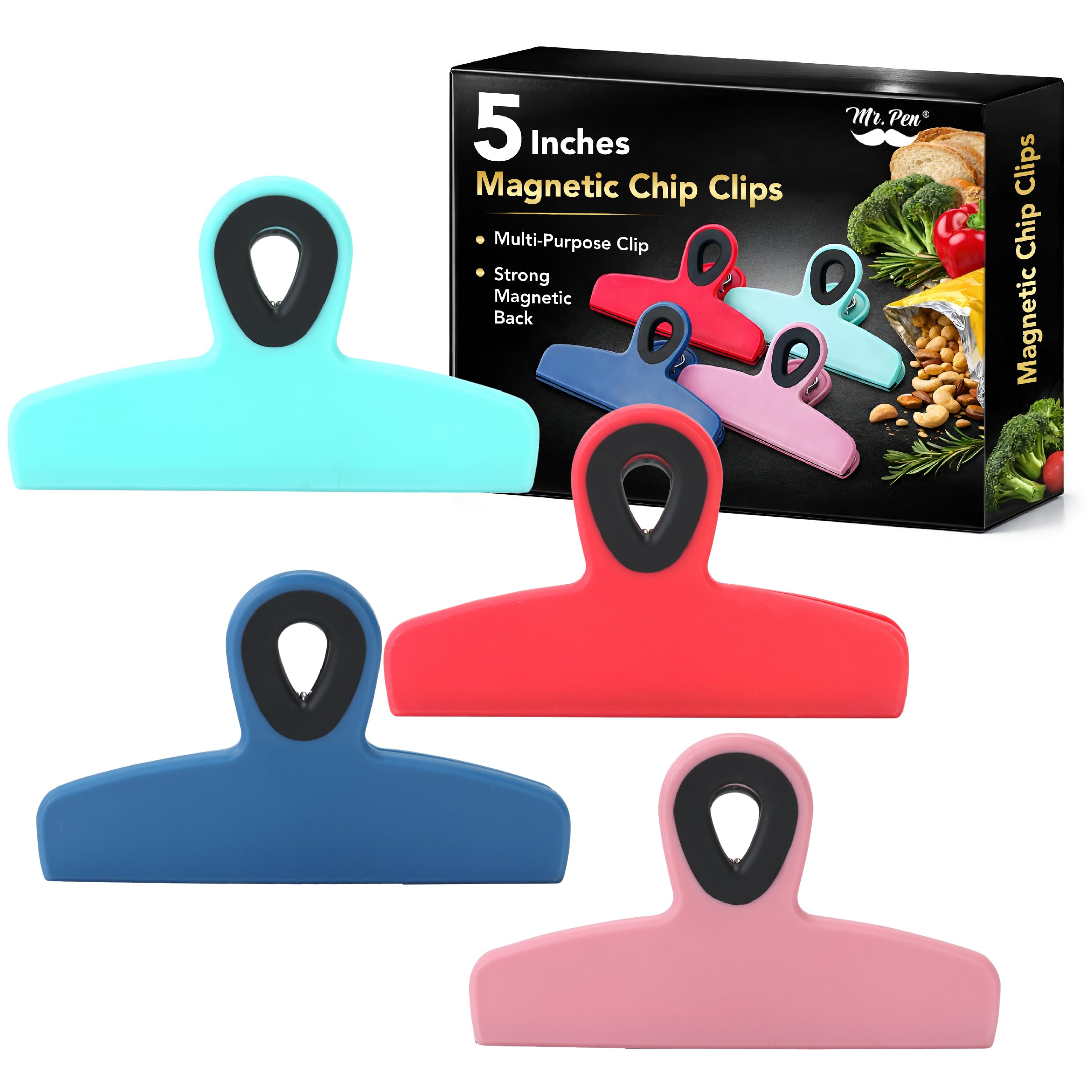 Mr.チップさん Amazon.com : Mr. Pen- Magnetic Bag Clips, 4 Pack, 5