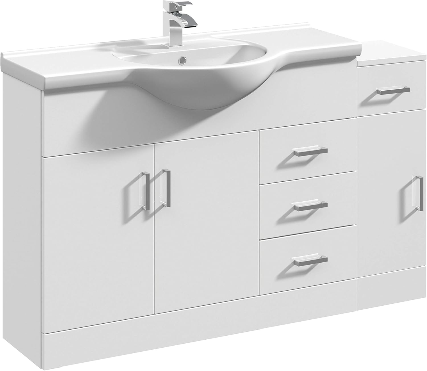 VeeBath Linx Bathroom Furniture Combination Set with Vanity Basin
