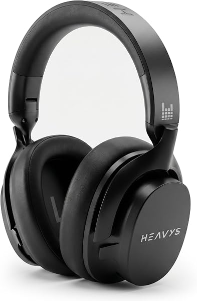 HEAVYS H1H Wireless Over-Ear Headphones, Active Noise Cancelling, 50Hr
