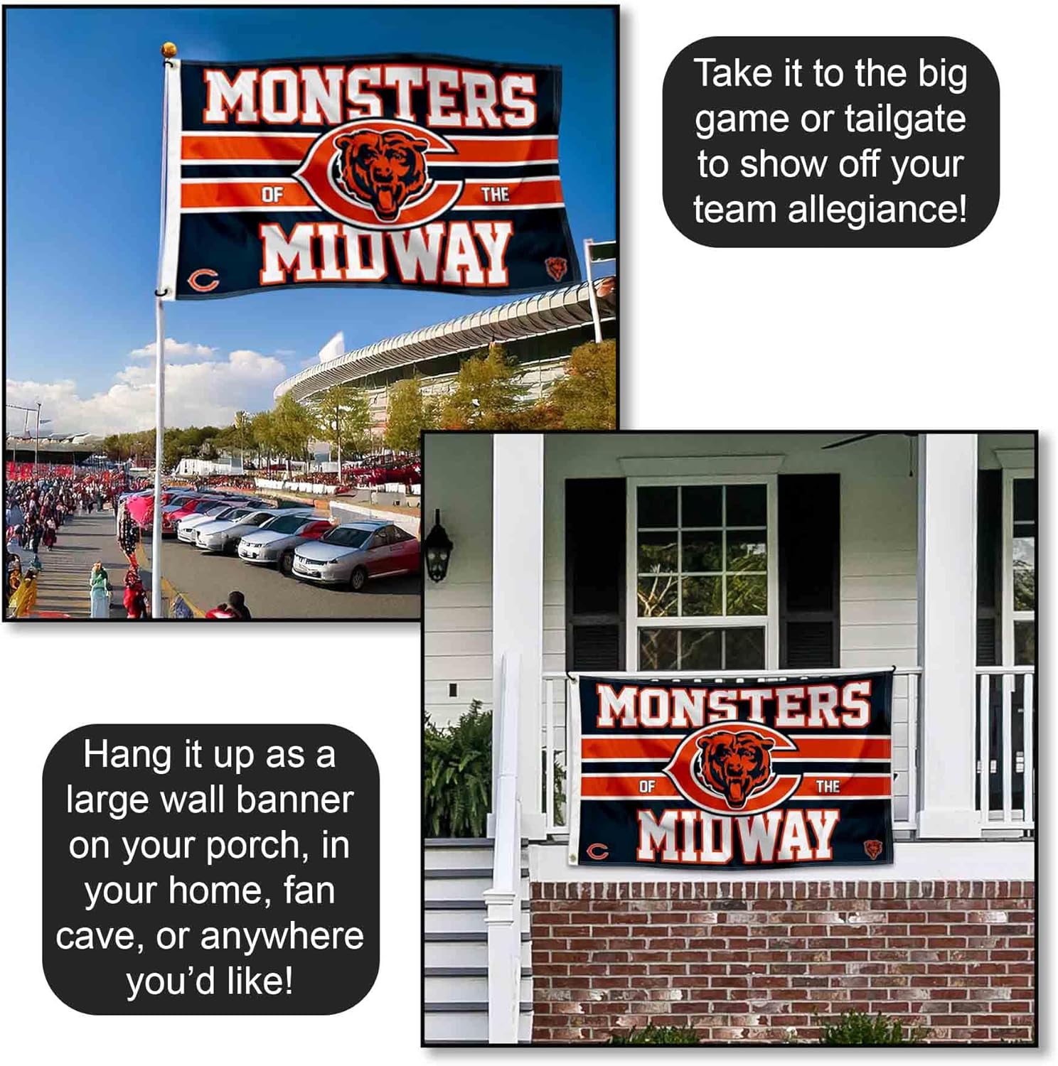 Chicago Bears Monsters of the Midway Flag