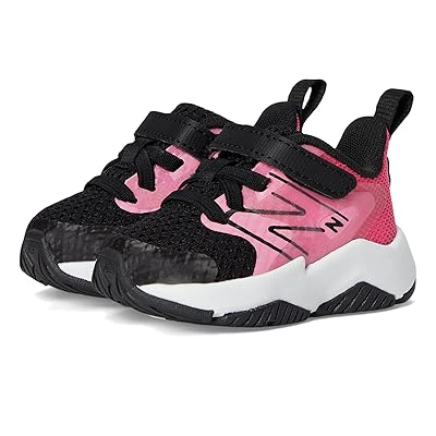 New Balance Kids Rave Run v2 Bungee Lace with Top Strap (Infant/Toddler) Kids Shoes Signal Pink/Black
