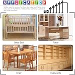 Glarks 120Pcs M6x40/50/60/70/80mm Black Hex Socket Cap Bolt and Barrel Nut Assortment Kit with a Allen Wrench for Crib Baby Bed Cots Furniture