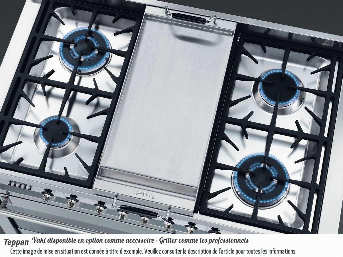 Smeg A1D de 7 Wagon Support Acier Inoxydable cuisson Cuisinière à gaz de cuisson gaz 90 cm Cuisinière A
