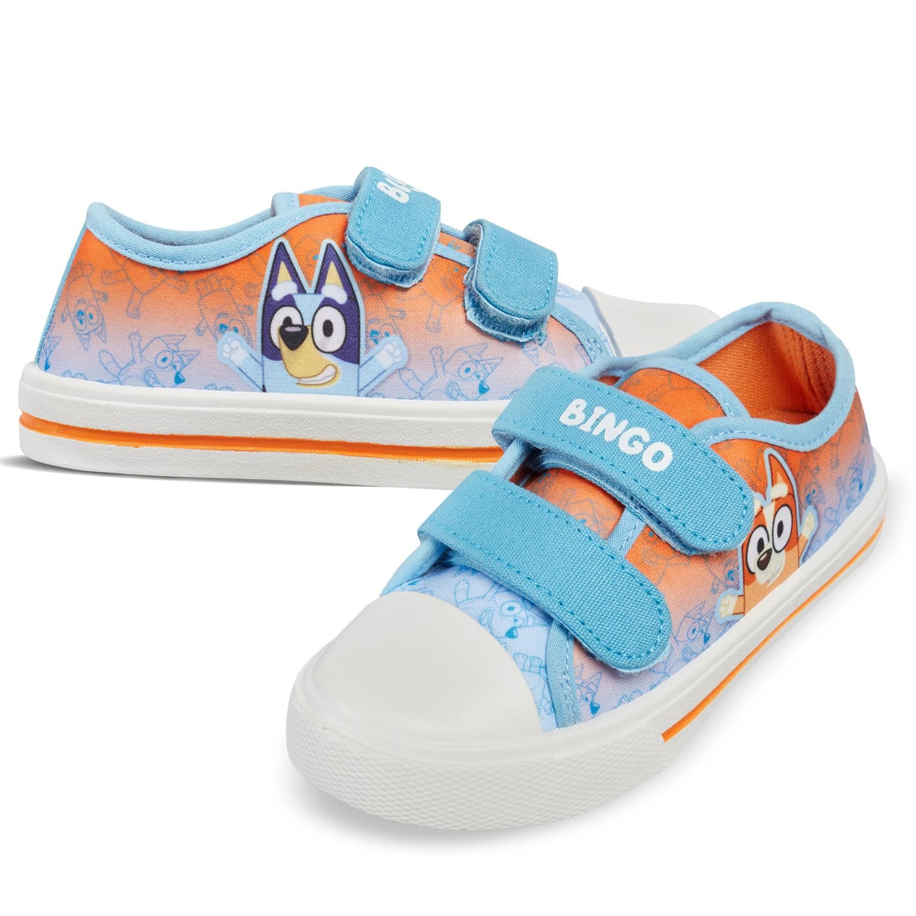 Tenis de lona Bluey Bingo para niños y niñas, con licencia oficial, duraderos, elegantes, cómodos, para uso diario, ligeros, festivales, fiestas, antideslizantes, para caminar