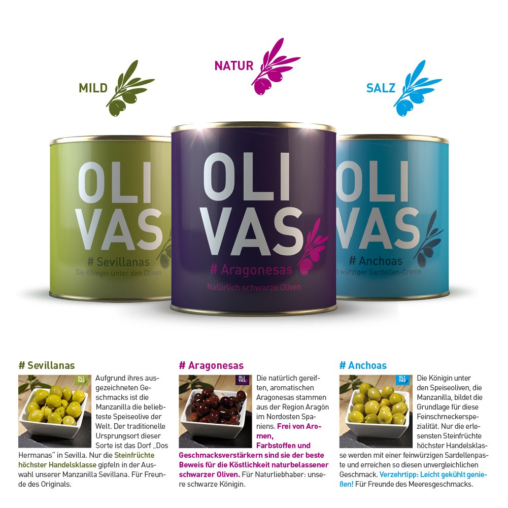 OLIVAS-MIX * Spaniens Beste Oliven im 15er Paket