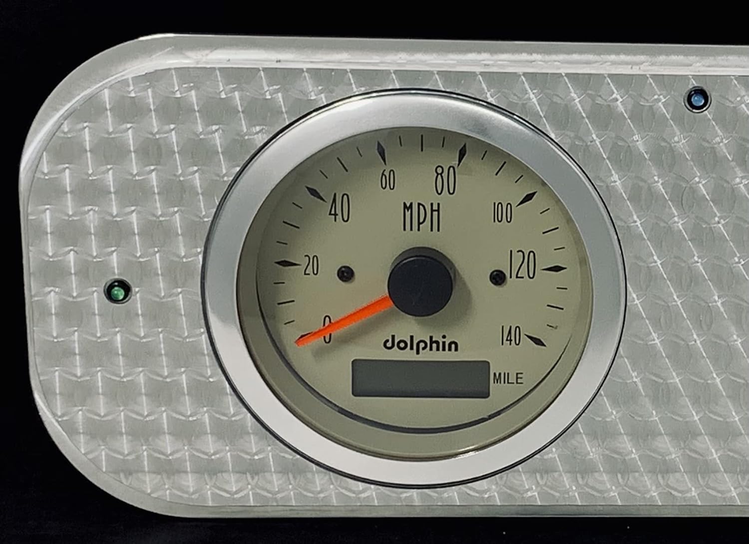 Compatible with 1937 1938 Chevy Car - 2 Gauge Dash Panel GPS - Engine Turned - 3 3/8 - Tan