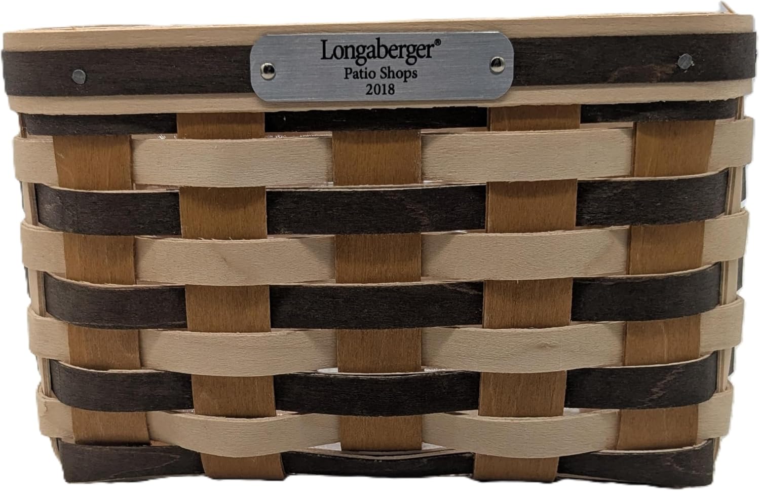Longaberger Patio Shops Basket-Natural, Warm Brown, Dark Brown