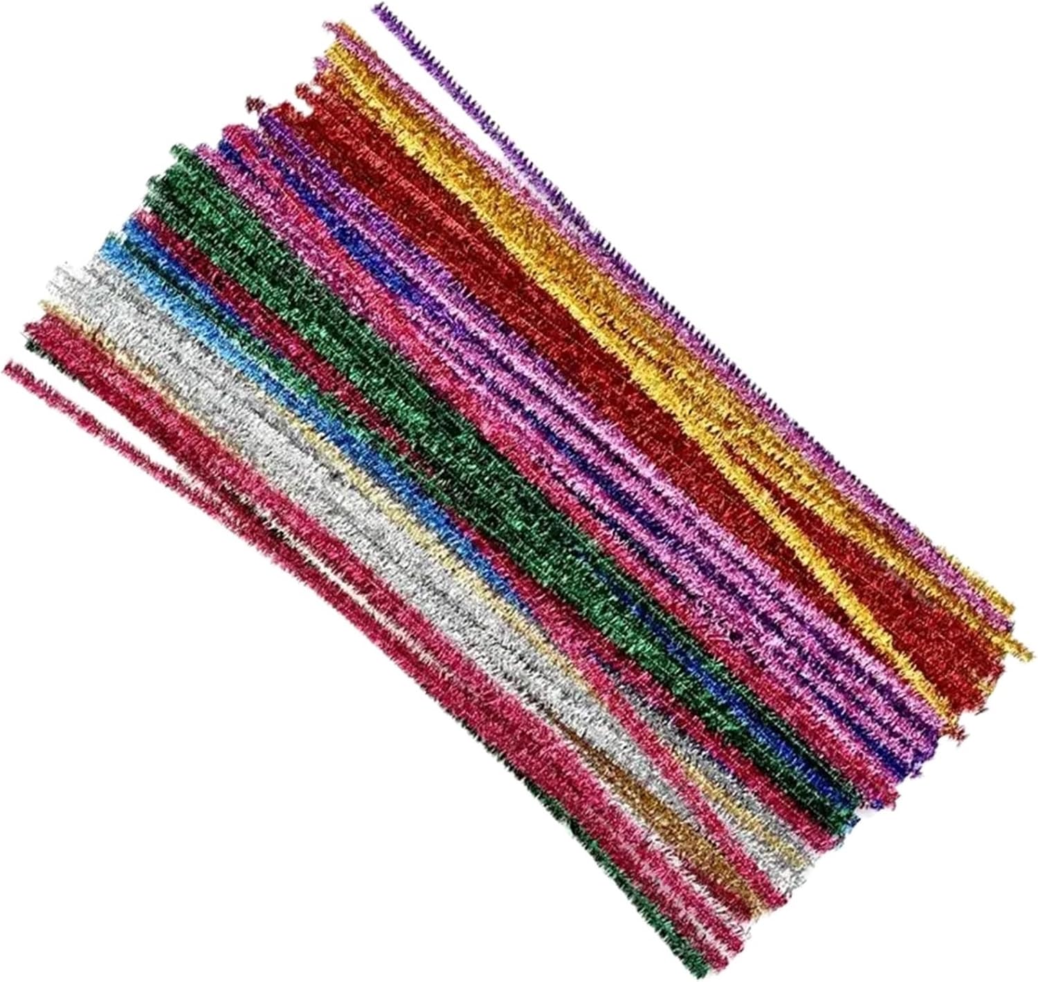 Flexible 1000Pcs Pipe Cleaners Chenille Stem Glitter Color for DIY Arts Crafts Decorations Stems(Color5)