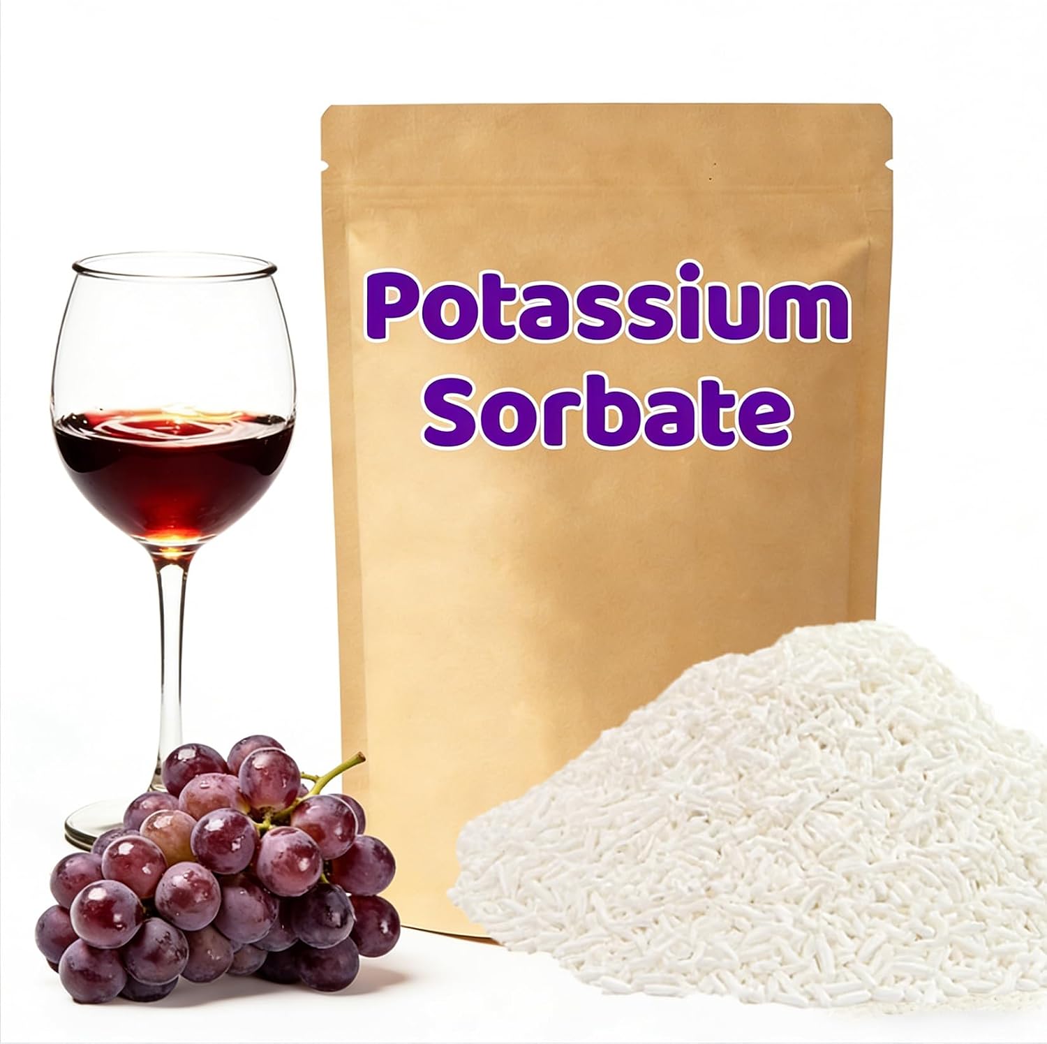Potassium Sorbate, Food Grade, Potassium Sorbate for Wine Making, Home Brewing, Jams, Baked Goods & More (2 oz)