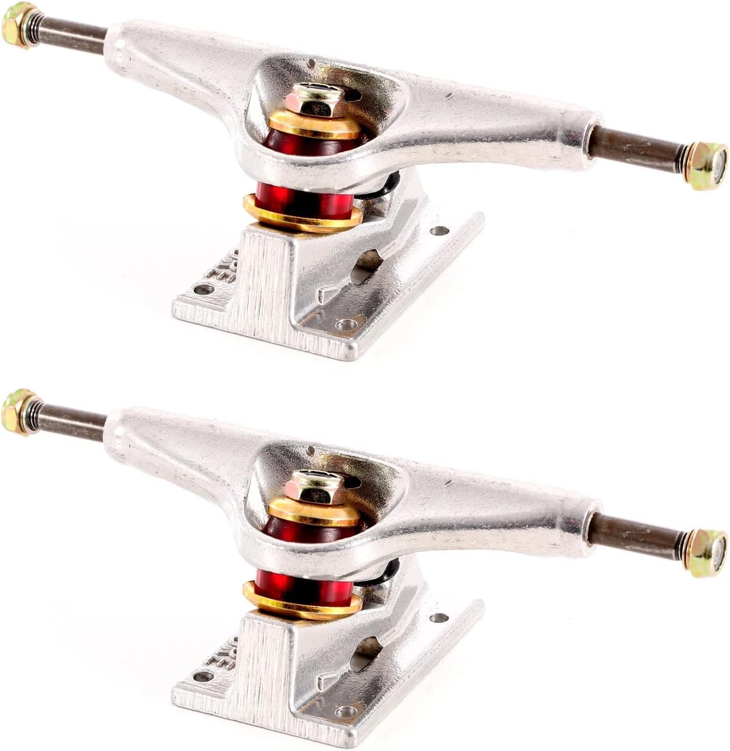 Venture Low Skateboard Trucks - Polished Red Logo