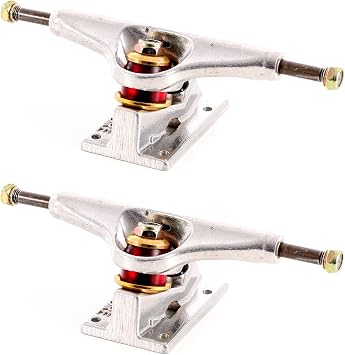 Venture Low Skateboard Trucks - Polished Red Logo