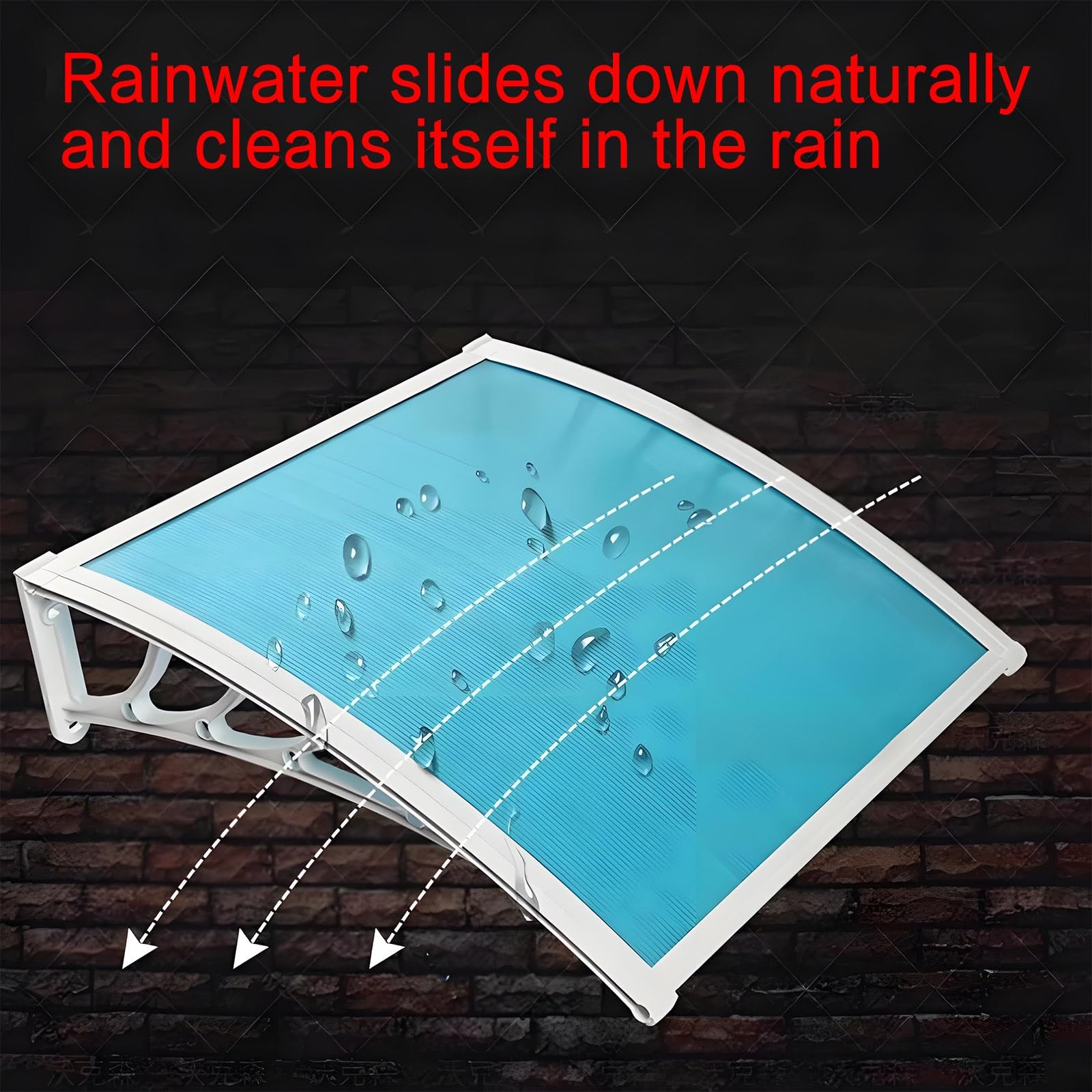 Tenda a baldacchino blu per porta, 60 x 120 cm, per esterni, per ingresso, impermeabile, copertura per gazebo e pergola, resistente alle intemperie