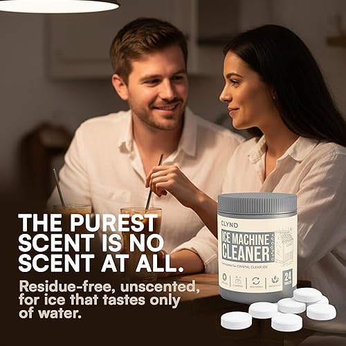 Miniatura 9 de Limpiador y descalcificador de máquinas de hielo seguro para níquel, paquete de 24 tabletas limpiadoras para máquina de hielo de encimera, sin