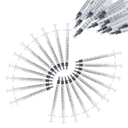 ¡Sin aguja! 20 jeringas de plástico reutilizables de 0.0 fl oz con medición hidropónica de plástico de medición de nutrientes jeringa herramientas