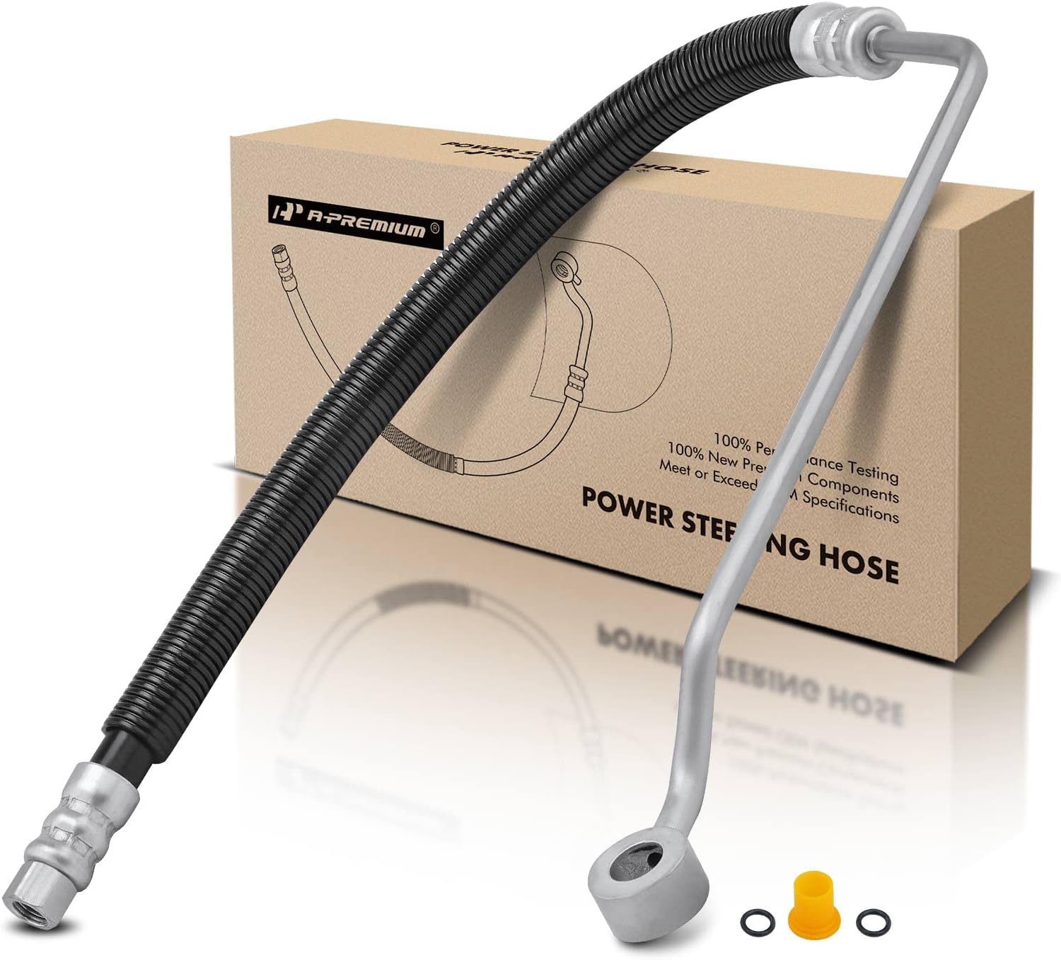 A-Premium Power Steering Pressure Hose Line Assembly Compatible with Mitsubishi Eclipse 2006-2012, Galant 2004-2009, Endeavor 2004-2011, 3.8L, Reservoir to Pump