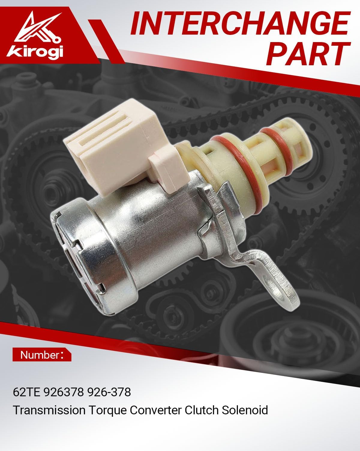 62TE 926-378 New Transmission Torque Converter Clutch Solenoid 1pc fit for Ram ProMaster 1500 2500 3500 2014-2021, Dodge Grand Caravan 2008-2020, Journey 2009-2019 Direct Replace