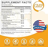 Vista 2 de Gel blando de glutatión liposomal, alta absorción, suplemento de glutatión, para sistema inmunológico, energía, piel brillante, antioxidante