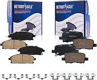Vista 52 de Detroit Axle - Pastillas de freno delanteras para Nissan Pathfinder Frontier D21 720 Pickup Subaru SVX Pastillas de freno de cerámica con reemplazo