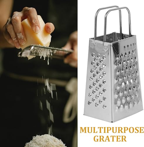 Miniatura 9 de Rallador manual de queso de cuatro lados de acero inoxidable para uso doméstico, utensilios de cocina para rallar frutas de queso
