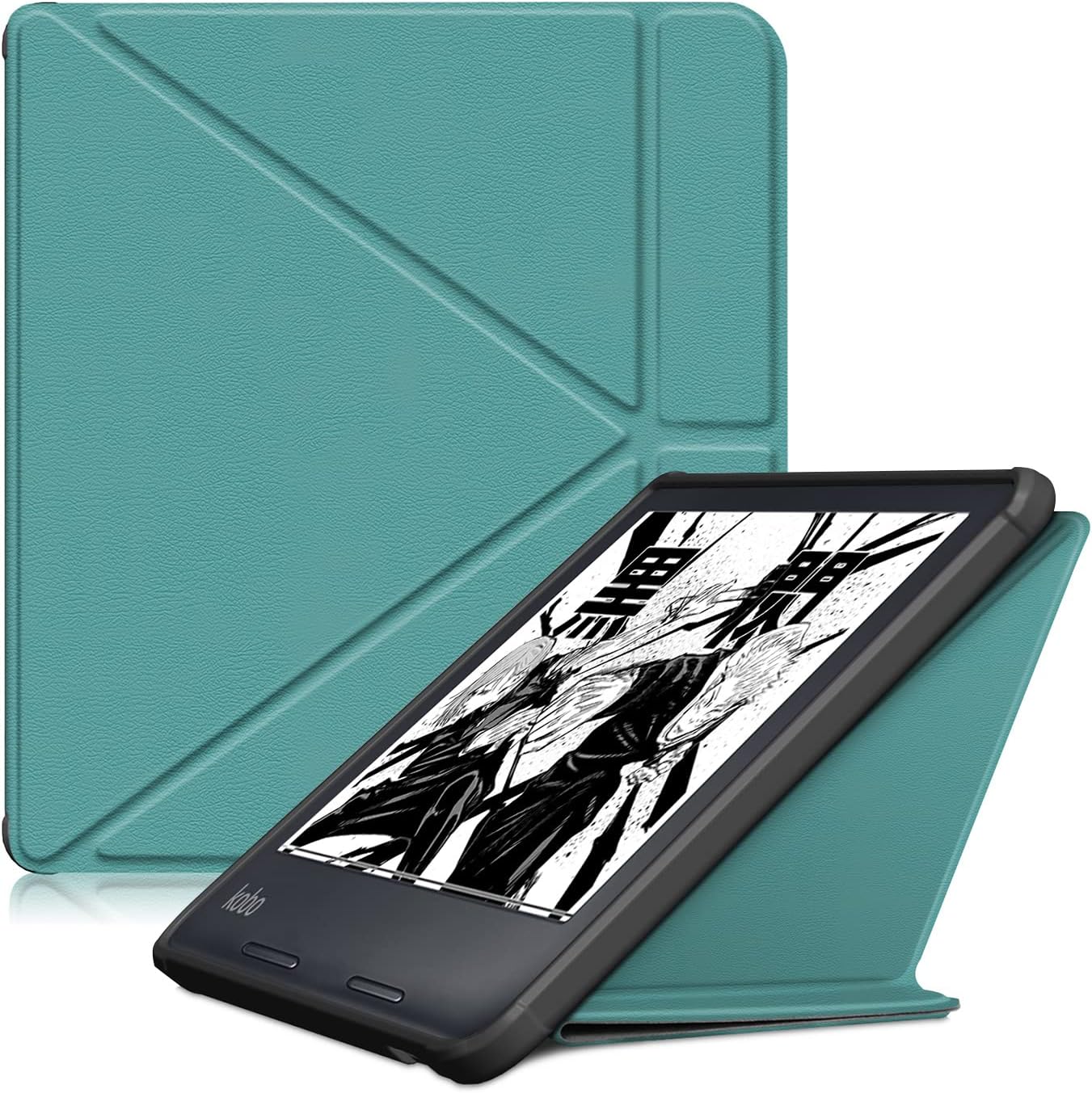 OIATROE Case For Kobo Libra 2, Premium PU Leather Case, Anti-dirty and Anti-drop, Slim Flip Shell Case for Kobo Libra 2 -Green