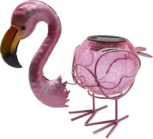 Luces solares al aire libre decorativas impermeables luces LED flamencos rana decoraciones para aire libre patio jardín jardín patio flamenco disponible en Yaxa Colombia