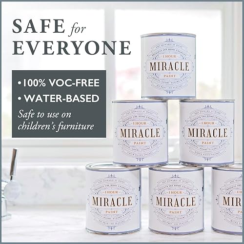 Miniatura 3 de AMY HOWARD AT HOME - Pintura Milagro de Una Hora - Esmalte a Base de Agua - Acabado de Cáscara de Huevo Lavable - Todo en Uno - Sin Necesidad de