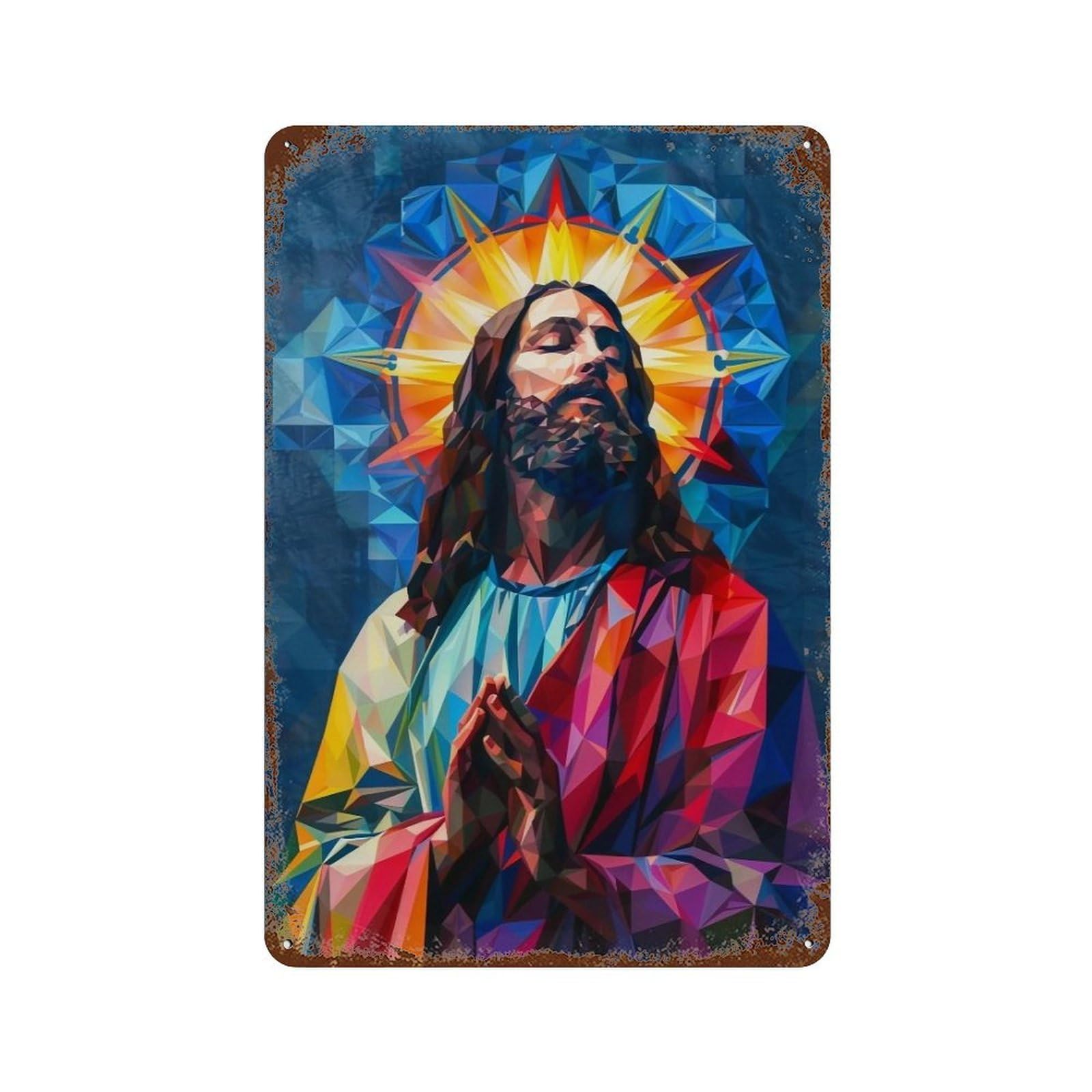 MGHTGRWE Christ Epiphany 01 Poster Wall Art Iron Vintage Metal Tin Sign Modern Home Cofffee Club Art Bar Shop Decor 30x20cm