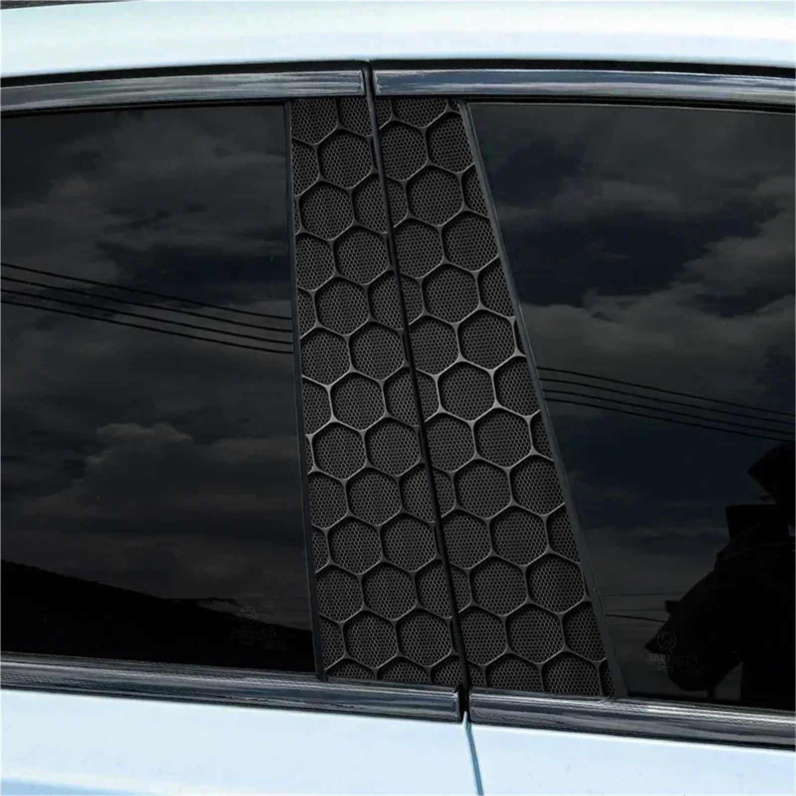 3D Honeycomb Car Decal Car B-Pillar Waterproof Decal Car DIY Car Door Post Decal Covered with Scratch Decal(A-328 style7)